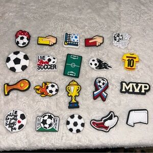 Soccer Super Fan Lot of 20 Croc Charms